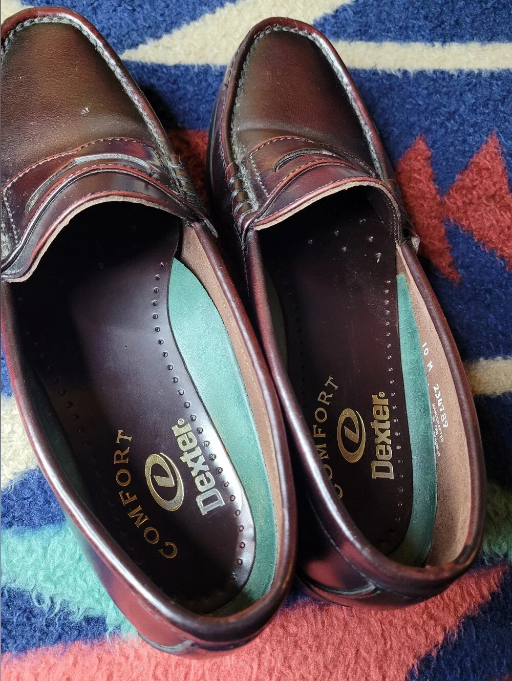 Dexter Dalton Shoes Penny Loafers Mens Sz 10 Burgundy Leather JC10-4